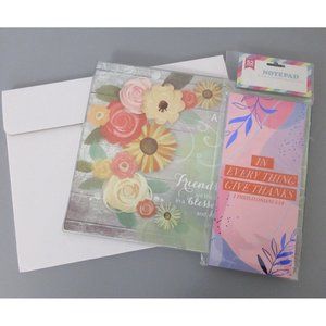 Abbey Press 'A Friend Loves' 11'' x 8.5'' Glass Cutting Board & Notepad 2-PC LOT